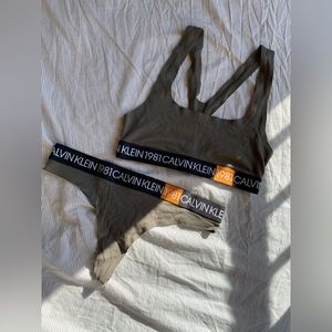 Calvin Klein 1981 Bralette and Thong Set